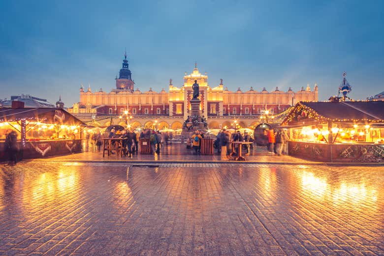 Plaza del Mercado, en Cracovia