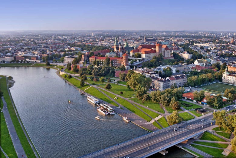 Río Vístula desde el aire
