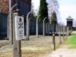 Auschwitz, recinzione con filo elettrico