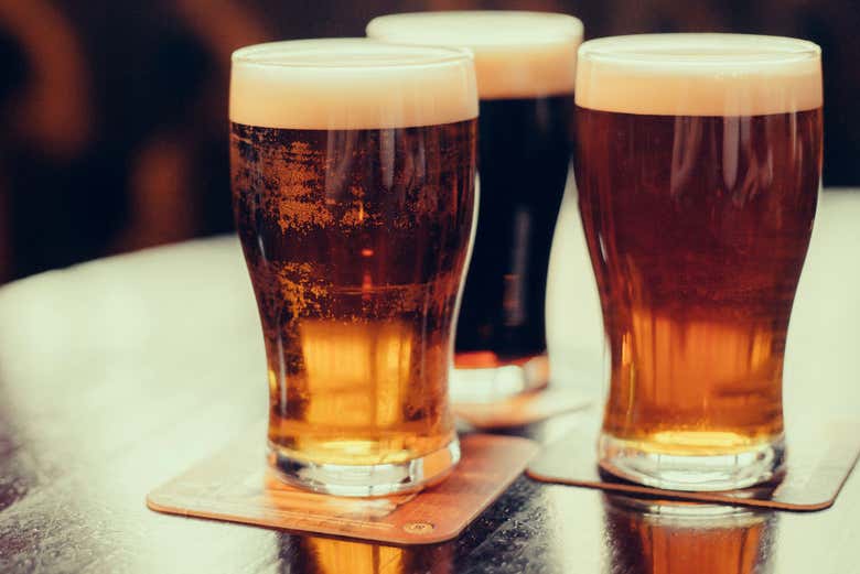 Enjoying the beer tour