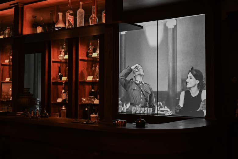 Un bar dentro del museo de la Fábrica de Vodka