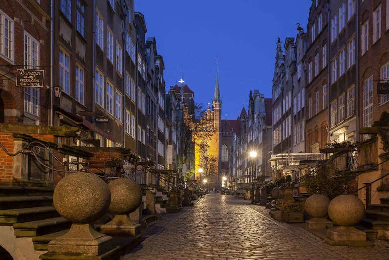 Rues pavées de Gdańsk