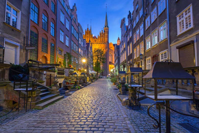 Streets in Gdansk's historic centre