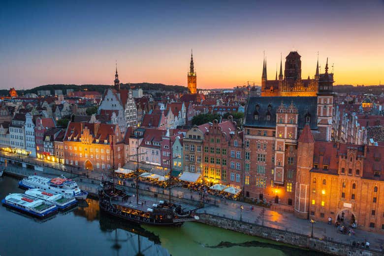Gdansk at sunset
