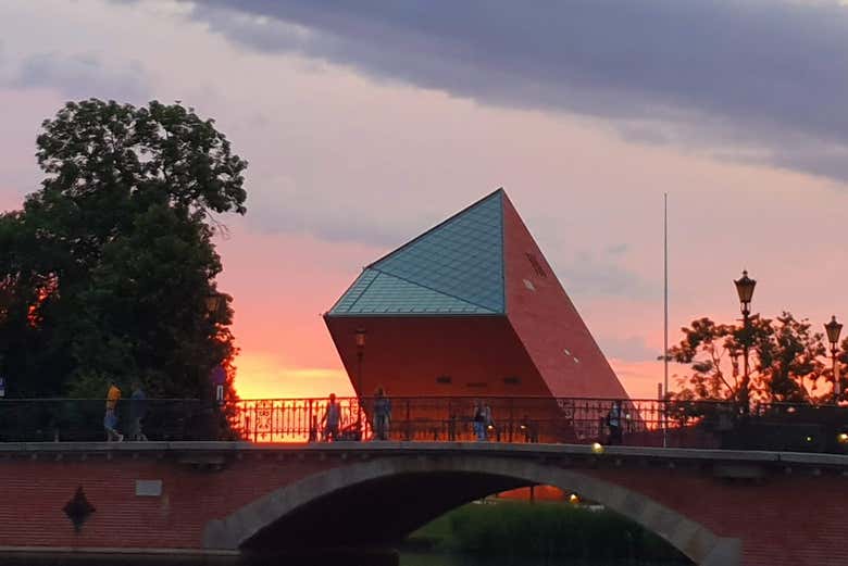 Lumières du coucher de soleil à Gdansk