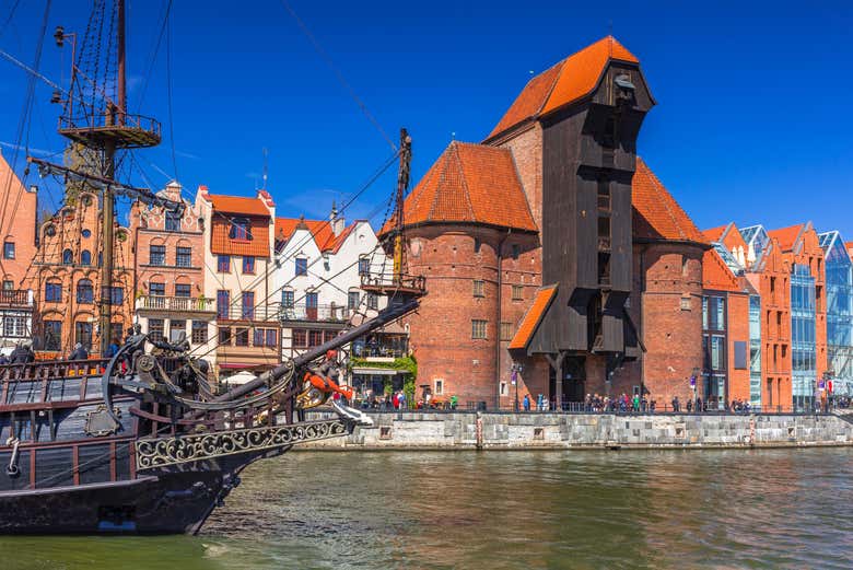 La orilla del río de Gdansk