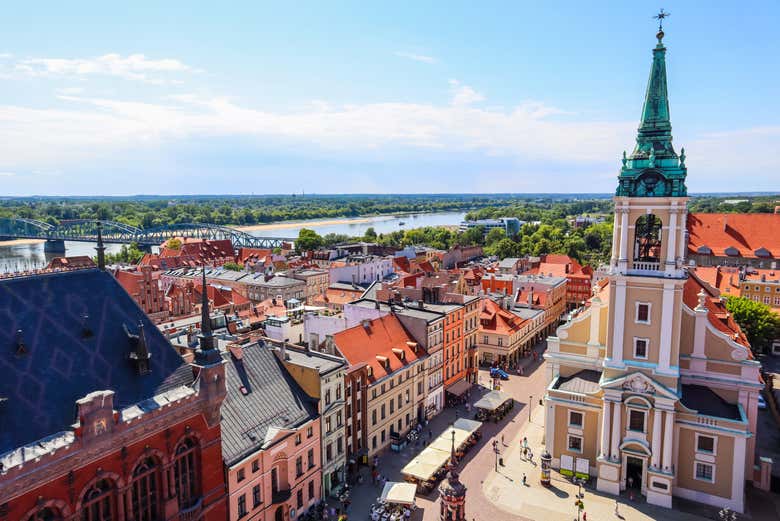 Vista aerea di Toruń