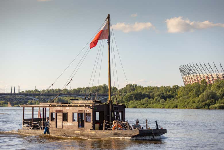 Sail along the Vistula River on a traditional boat