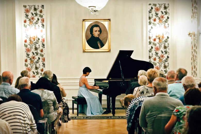 Durante un recital de piano