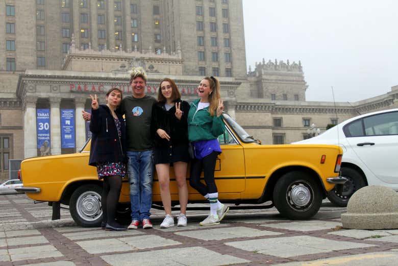 Disfrutando del tour con amigos
