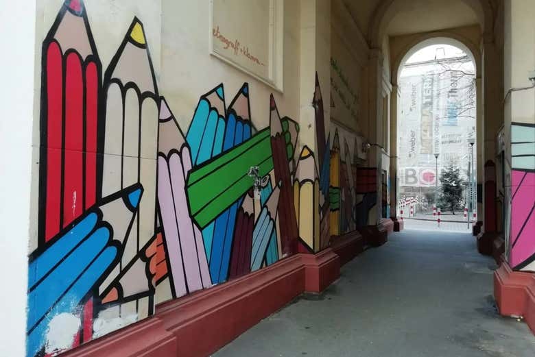 Murales del barrio de Muranów, en Varsovia