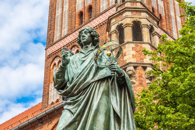La sculpture de Copernic à Torun