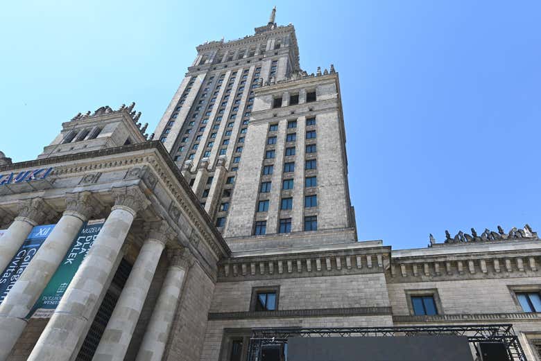 Views of the Palace of Culture and Science