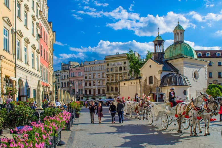 Una preciosa plaza en Cracovia