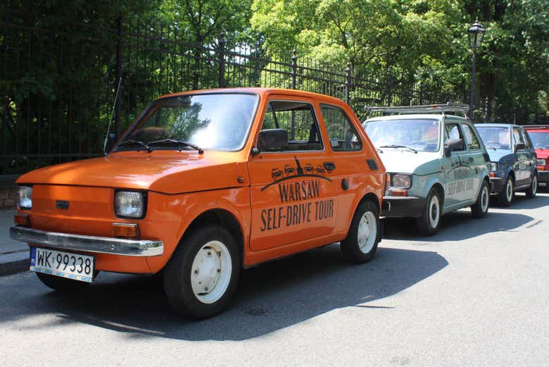 Driving vintage cars around Warsaw