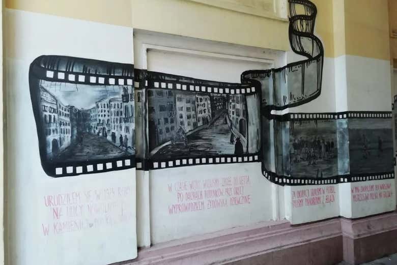 Mural urbano en Varsovia