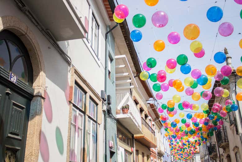 Globos en las calles de Águeda