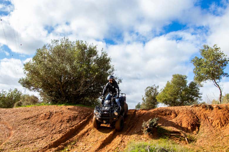 Disfrutando del tour en quad