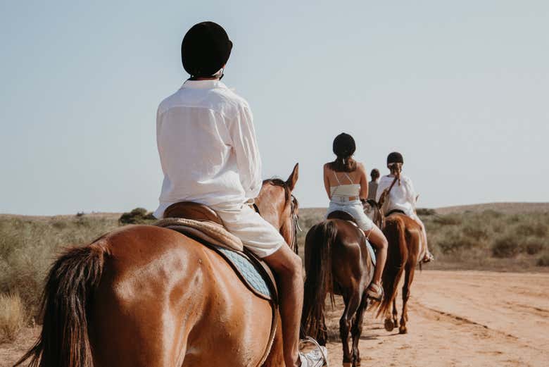 Durante el paseo a caballo por los paisajes de Vale de Parra