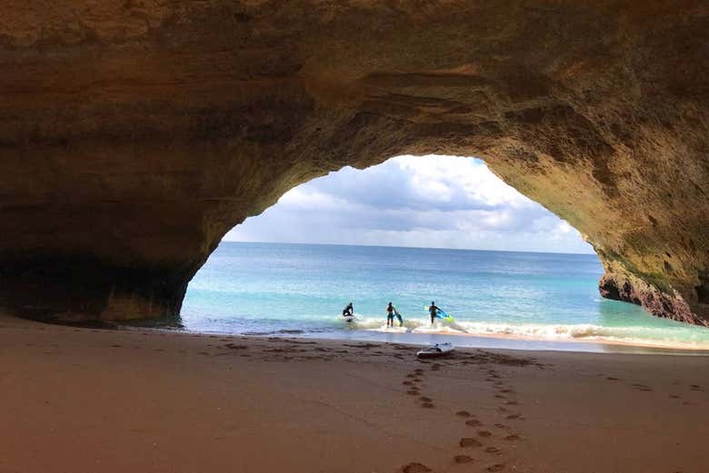 Paddle Surfing in Benagil