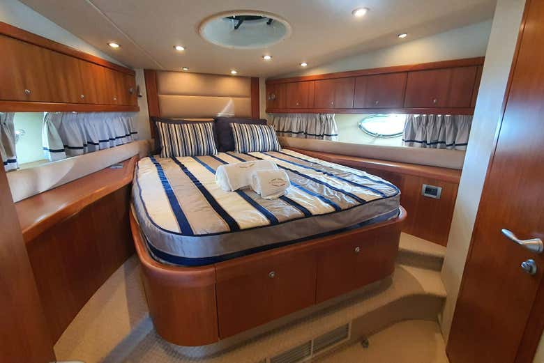 The interior of the yacht