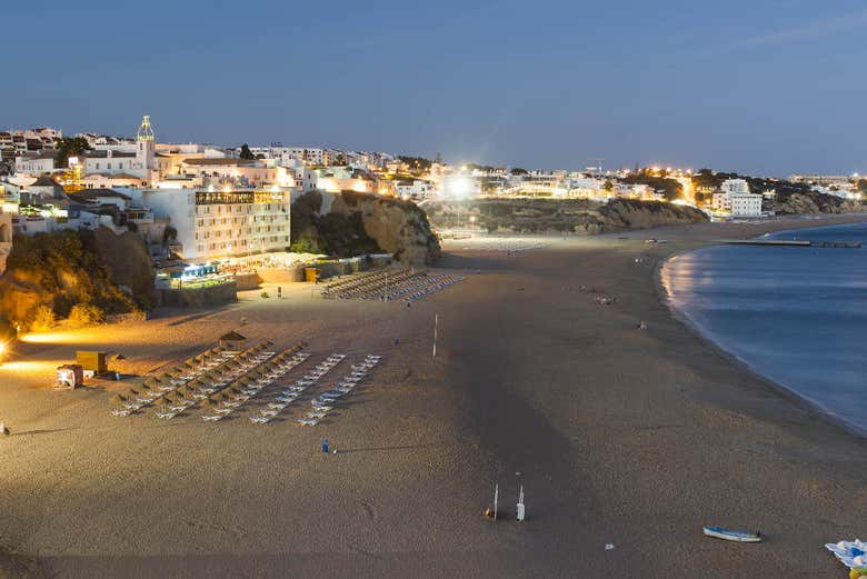 Albufeira Beach at sunset