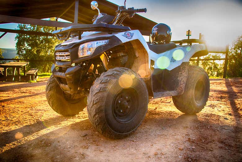 Quad preparado para la ruta