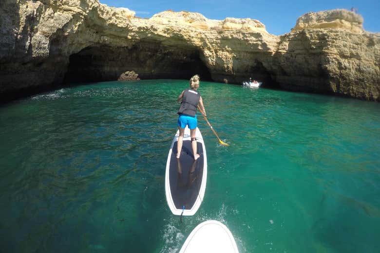 Riding on the board