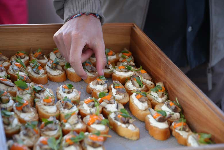 Disfrutaréis de unos ricos canapés