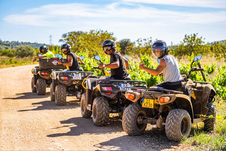 Todo listo para la ruta en quad