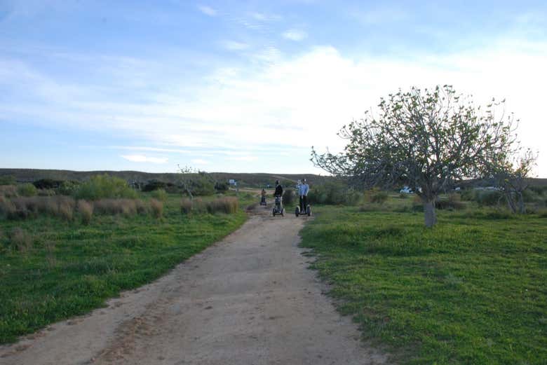 Durante o tour de segway