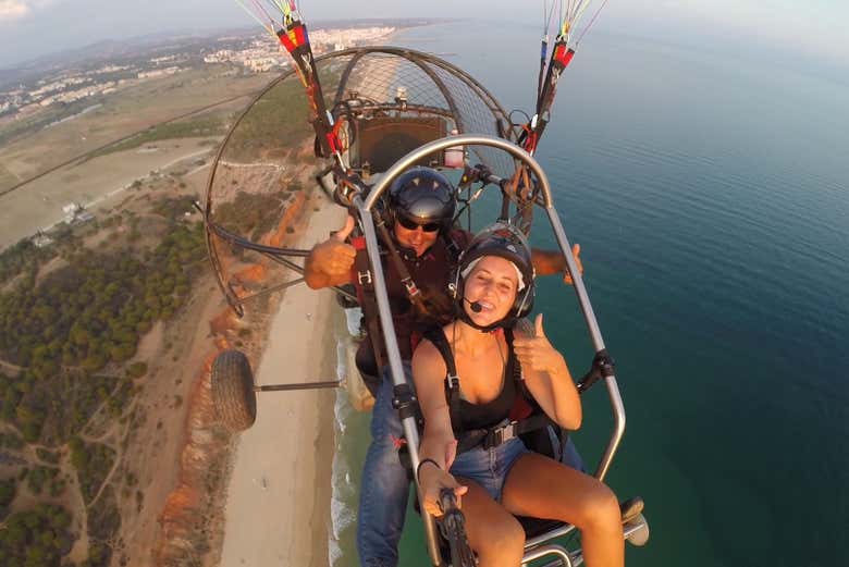 Vuelo en paramotor sobre el Algarve