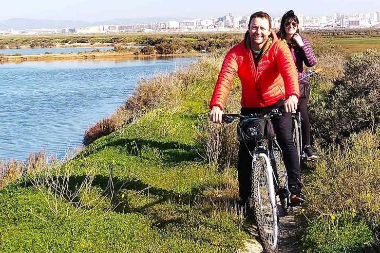 Balade à vélo dans le parc de la Ria Formosa