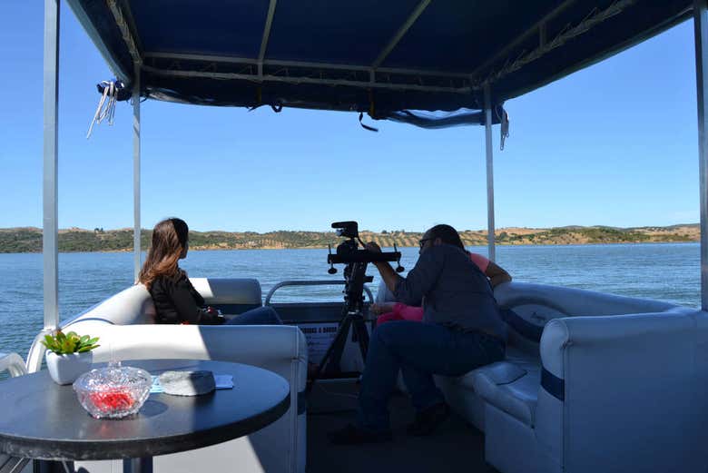 A bordo de la embarcación