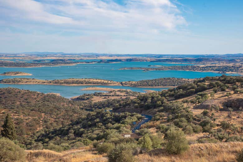 Vista aérea del embalse de Alqueva