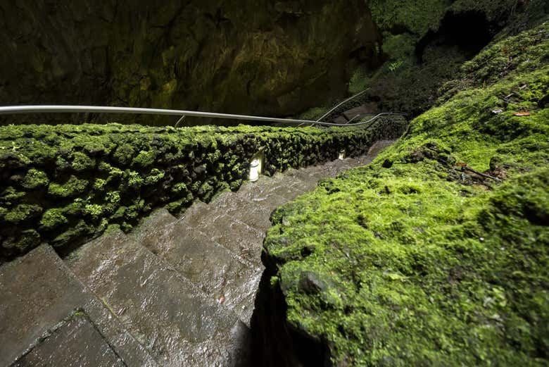 En el interior de la cueva