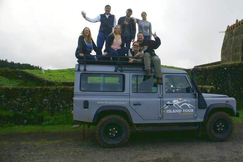 Disfrutando del tour en jeep