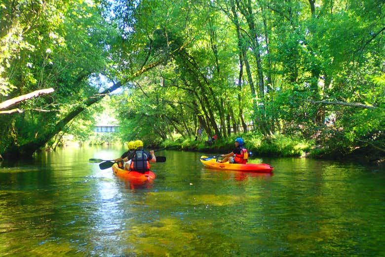 Kayaking on the river