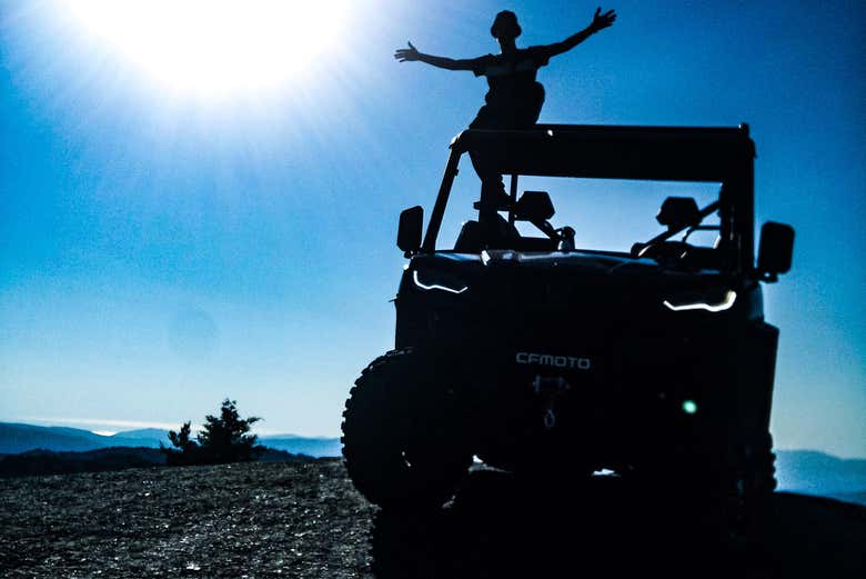Admiring the scenery in northern Portugal from the buggies