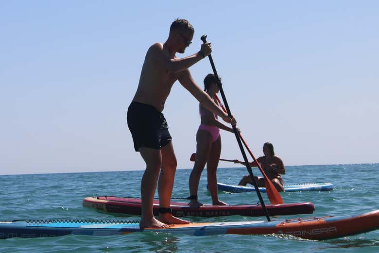 Remando por aguas del Algarve