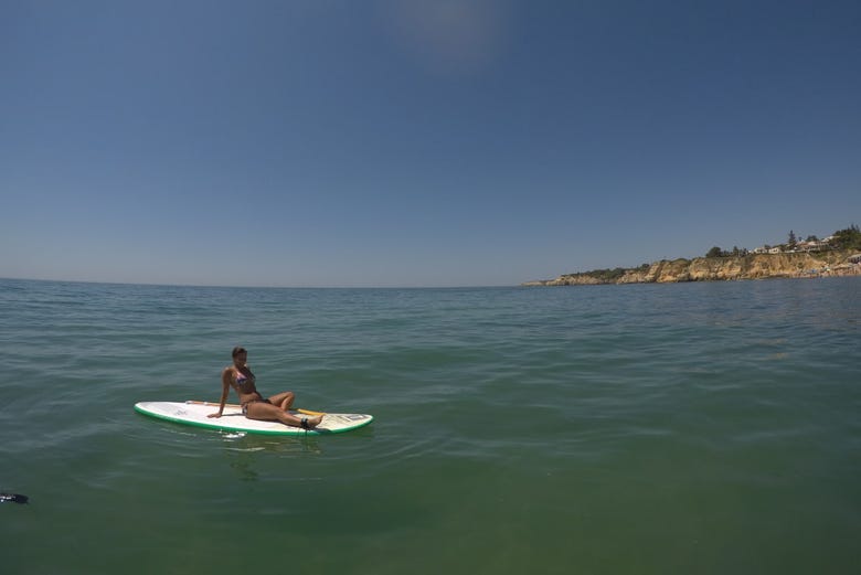 Disfrutando del paddle surf