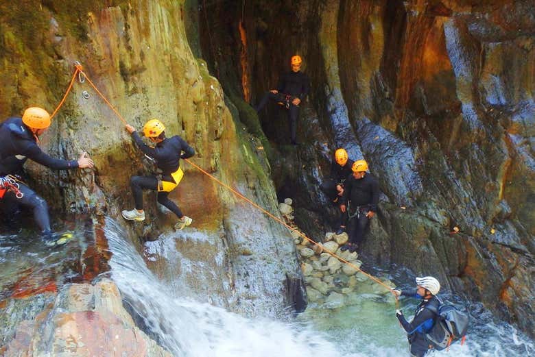 Enjoying the canyoning