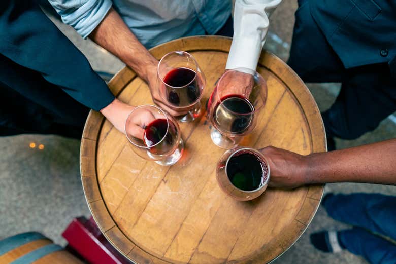 Desfrutando dos vinhos em Aveiro
