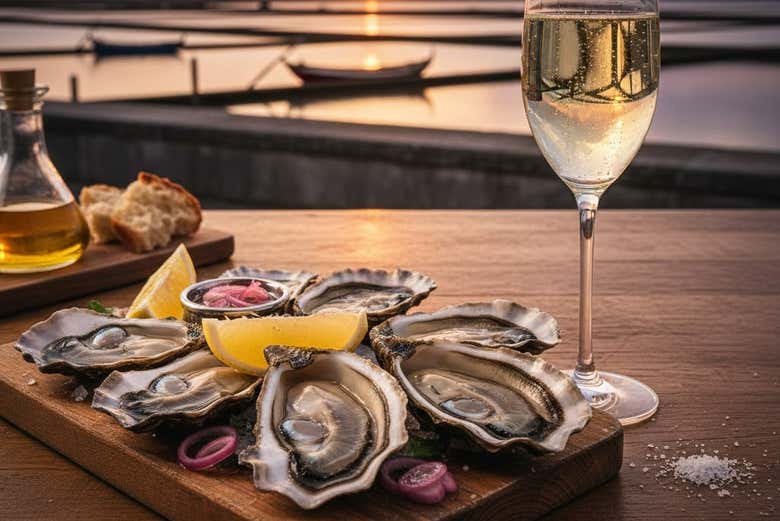 Degustaremos ostras con la mejor vista de Aveiro