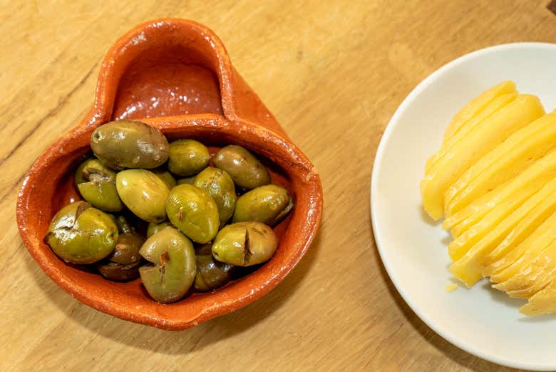 Aperitivo de azeitonas