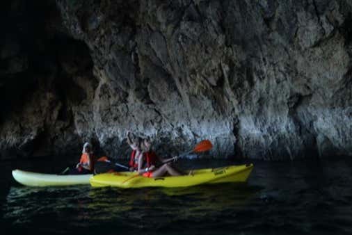 Exploring the inside of a cave
