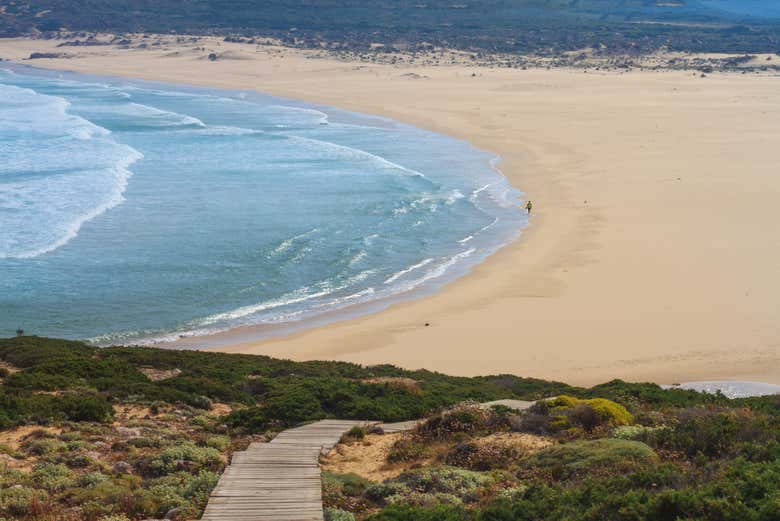 Vista panoramica della spiaggia di Bordeira