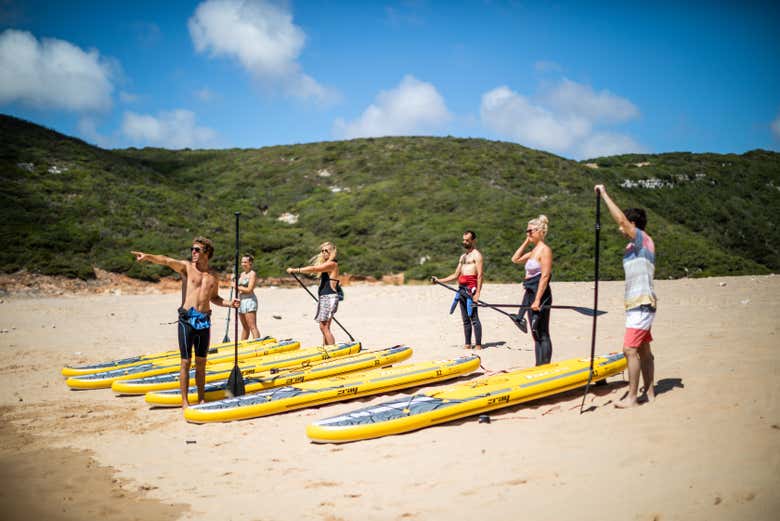 Escutando as explicações do instrutor