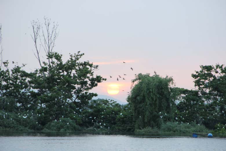 Tramonto sul fiume Tajo