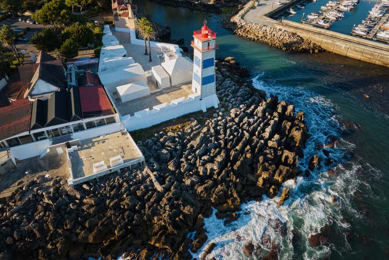 Vista aérea del Faro de Santa Marta